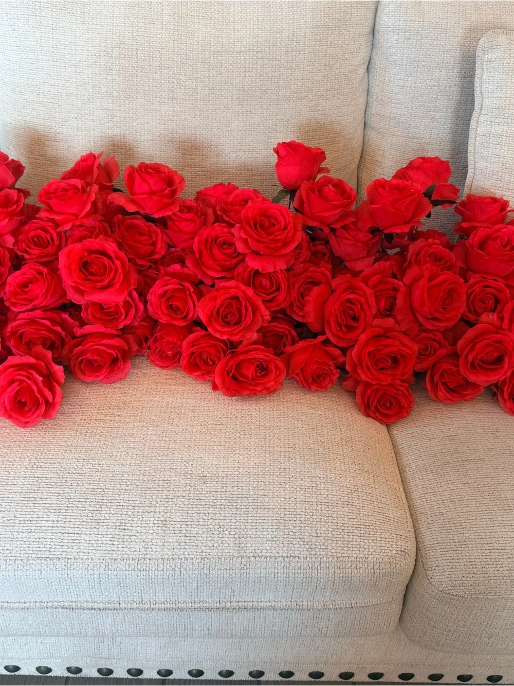 Vibrant Red Artificial Rose Garland - Home Accents